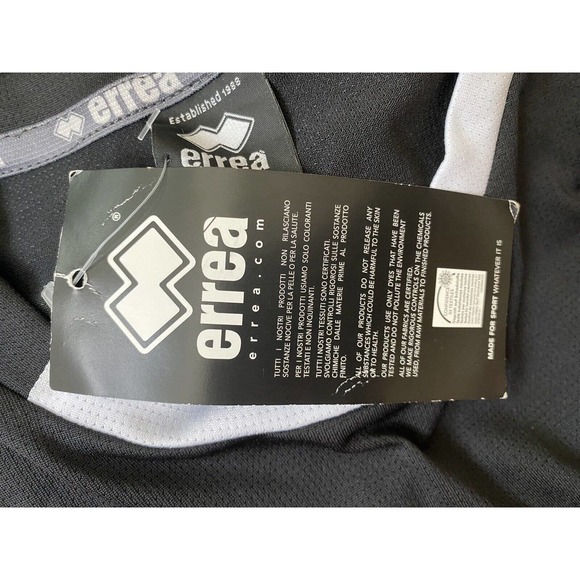 NWT ERREA Women Ramos Maglia T Shirt Crew Neck Short Sleeve Black Jersey… - Picture 6 of 8
